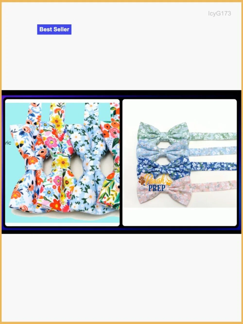Floral Pattern Pre-Tied Bow Tie Adjustable One Size Cotton